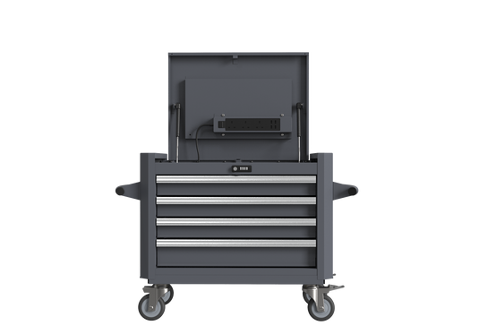 4-Drawer Digit Lock Top Chest with Power Plug & Wheels