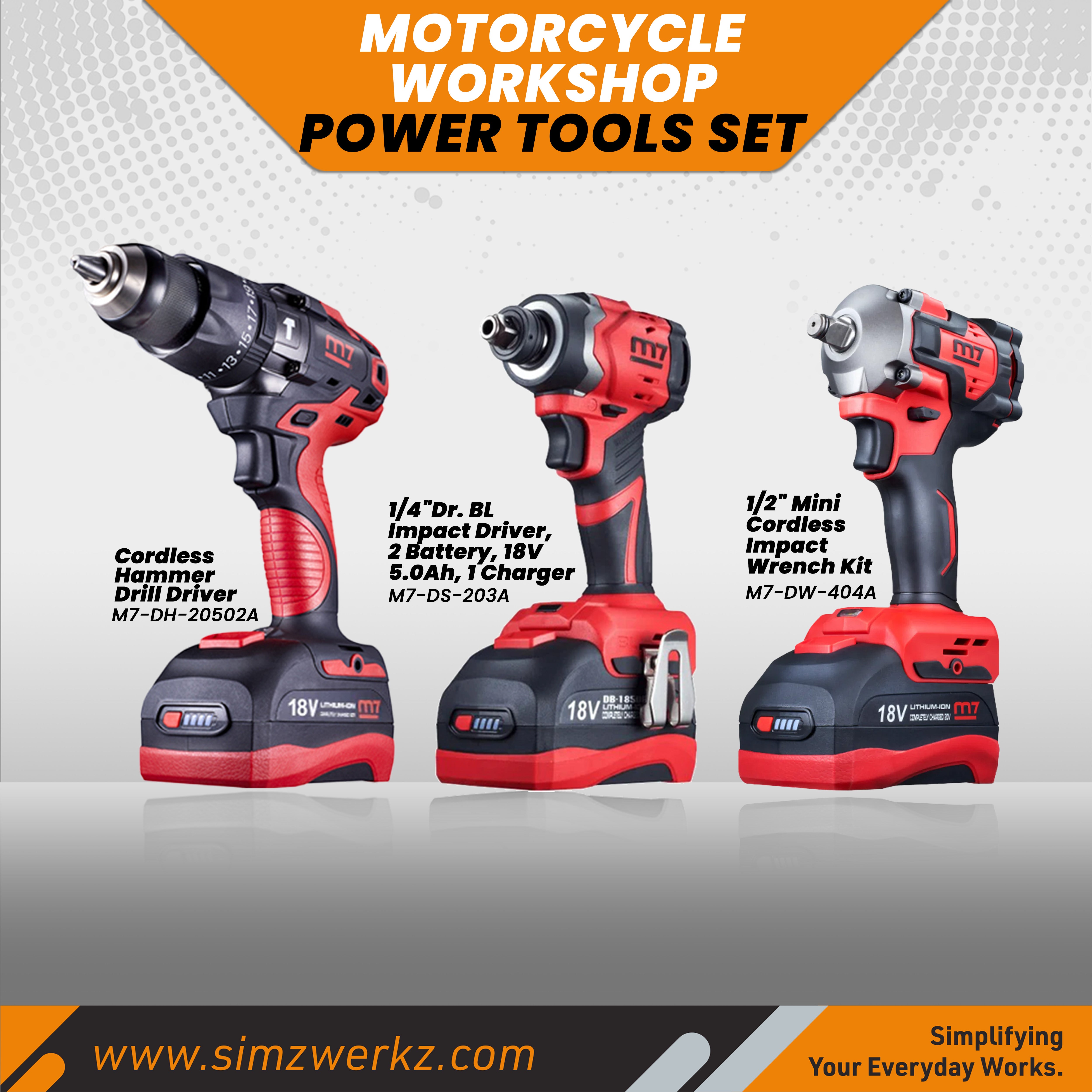 Motorcycle Workshop Power Tools Set – SIMZ Werkz