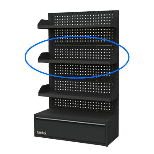 Add-On Shelf for Display Stands