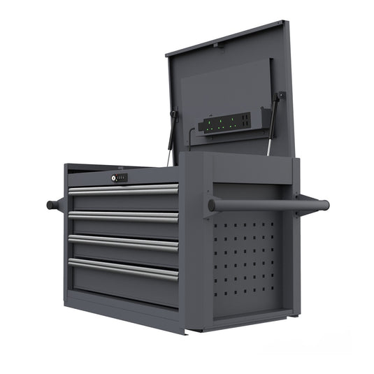 4-Drawer Digit Lock Top Chest with Power Plug