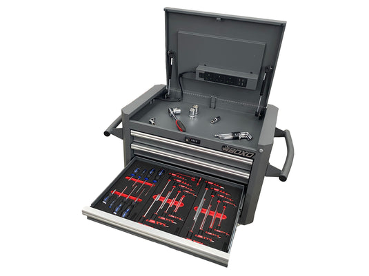 4-Drawer Digit Lock Top Chest with Power Plug and 262pcs Moto Tools Set