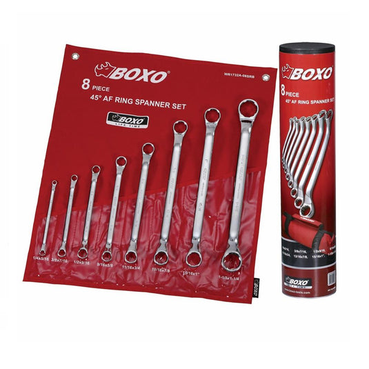 8 pcs AF Double Ring Wrench 45° Offset Set - SIMZ Werkz