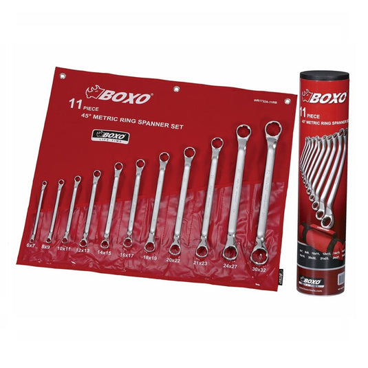 11 pcs Metric 45° Offset Double Ring Wrench Set - SIMZ Werkz
