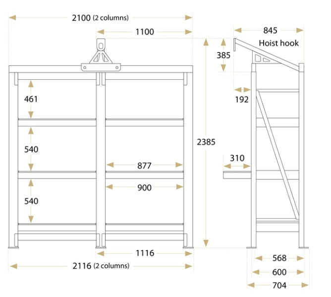 Load image into Gallery viewer, 2 Columns Mould Rack
