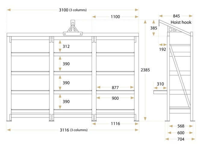 Load image into Gallery viewer, 3 Columns Mould Rack
