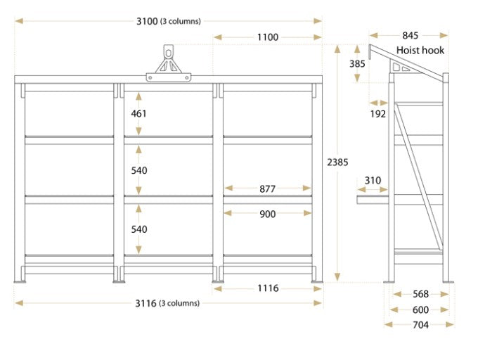 Load image into Gallery viewer, 3 Columns Mould Rack
