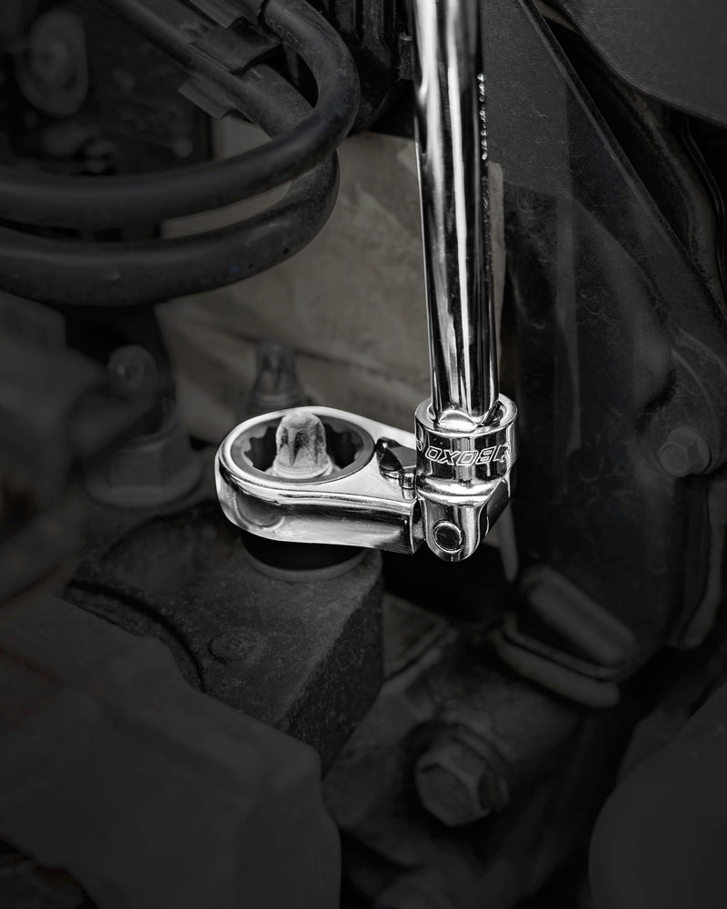 Load image into Gallery viewer, 3/8&quot;Dr. Flex-Head Reversible Deep Box Ratcheting Wrench Set
