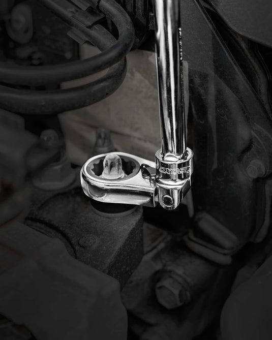 3/8"Dr. Flex-Head Reversible Deep Box Ratcheting Wrench Set