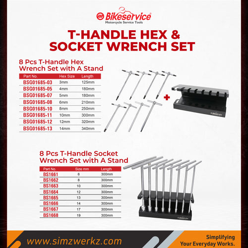 T-Handle Hex & Socket Wrench Set