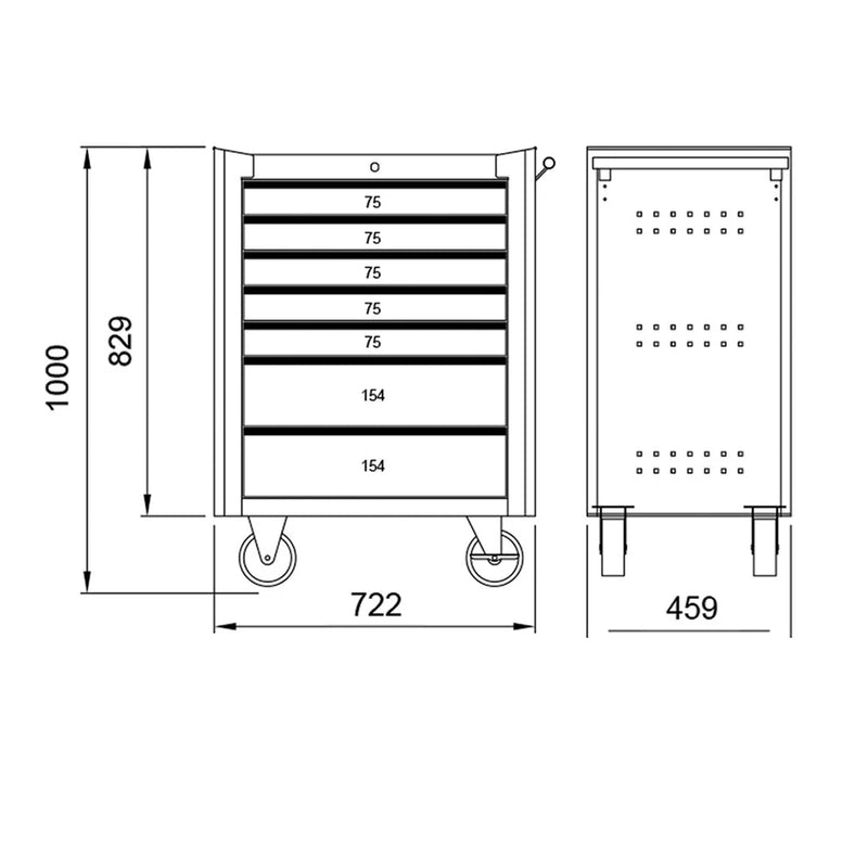 Load image into Gallery viewer, 7-Drawer Digit Lock Tool Cabinet with 216pcs Professional Tools
