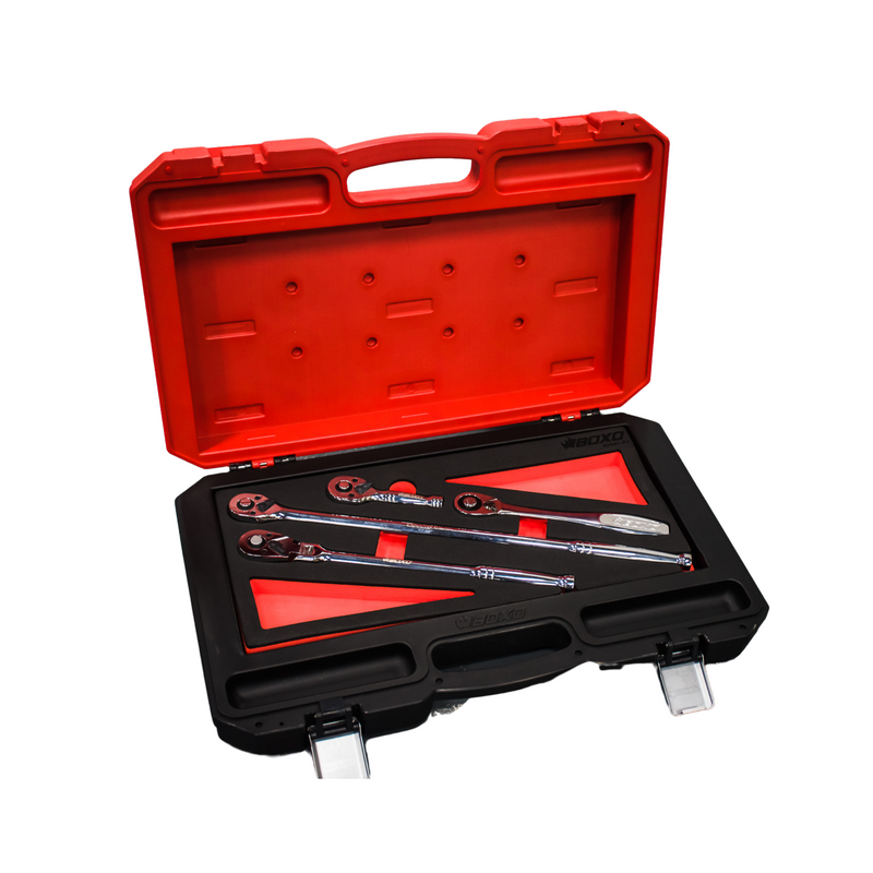 Load image into Gallery viewer, 4 Pcs - 3/8" Dr. Ratchet Handle Set w/ Blow Case

