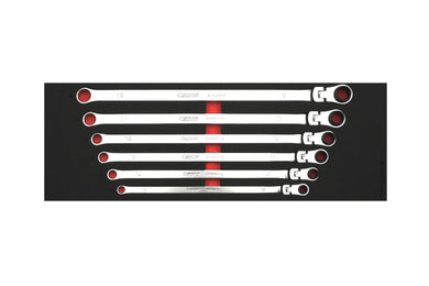Double Off Extra Long Positioning Flexible Reverse Wrench & 12pt Long Ratcheting Gear Set