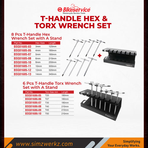 T-Handle Hex & Torx Wrench Set