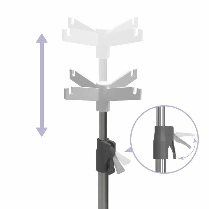 Load image into Gallery viewer, Hospital Adjustable IV Pole with Wheels
