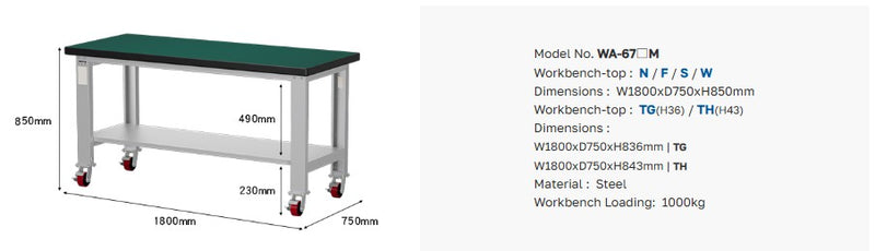Load image into Gallery viewer, Wood Top Mobile Heavy Duty Workbench
