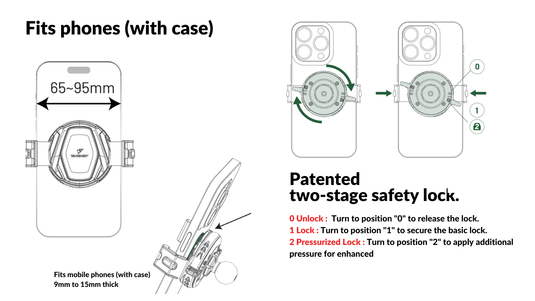 TAKEWAY Stem Mount with ANVPRO Dual Magnetic Mobile Phone Holder