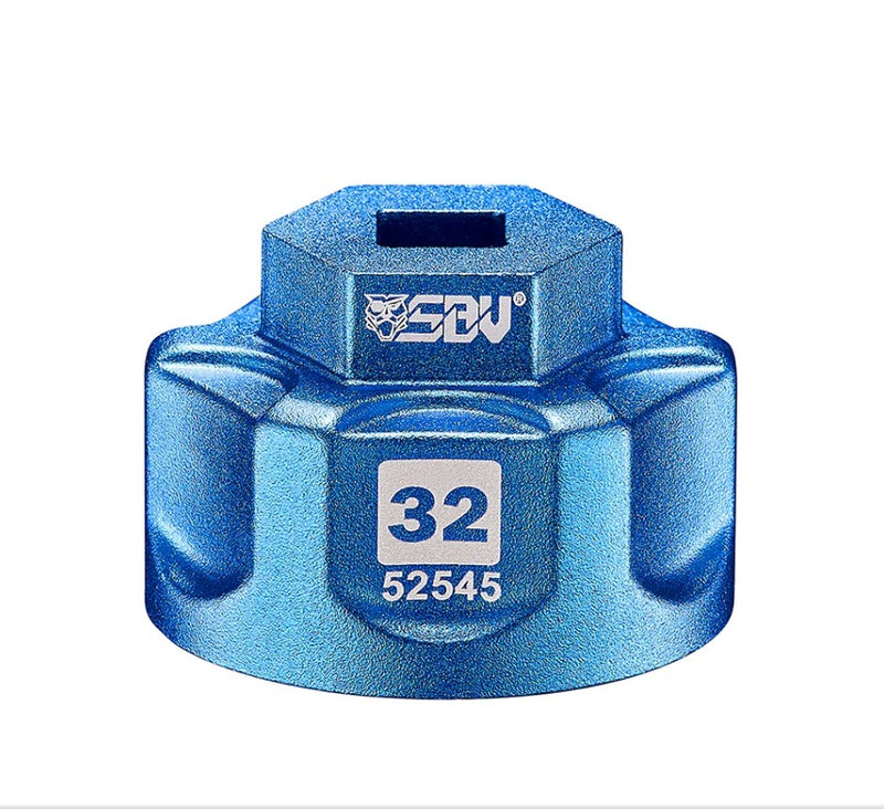 Load image into Gallery viewer, SBV Tools 3/8″ Dr. Aluminum Socket – 32mm 6-Point
