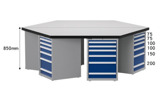 Load image into Gallery viewer, Hexagonal Workbench
