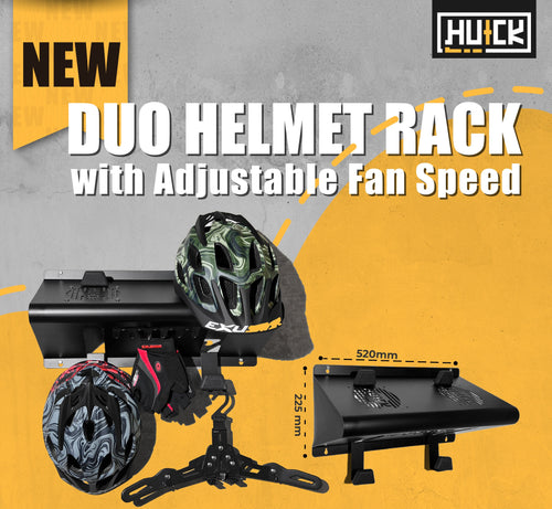 Duo Helmet Rack with Adjustable Fan Speed