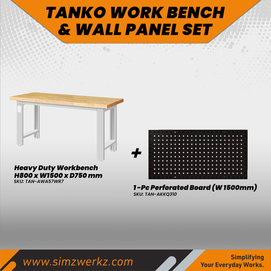 TANKO Work Bench & Wall Panel Set - 1500mm – SIMZ Werkz