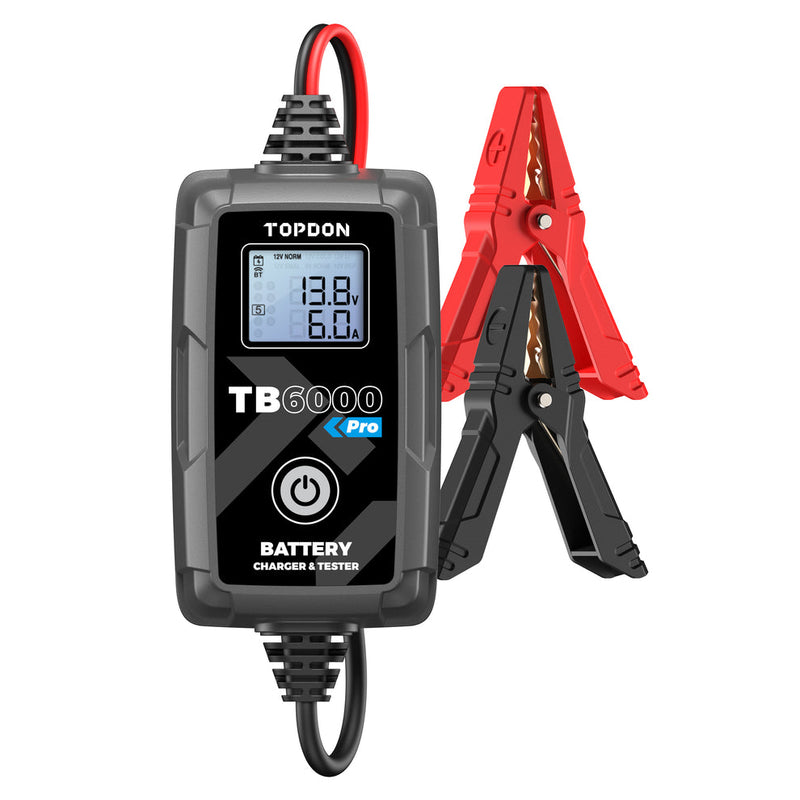 Load image into Gallery viewer, TB6000Pro 2-in-1 6A Battery Charger &amp; Battery Tester with App
