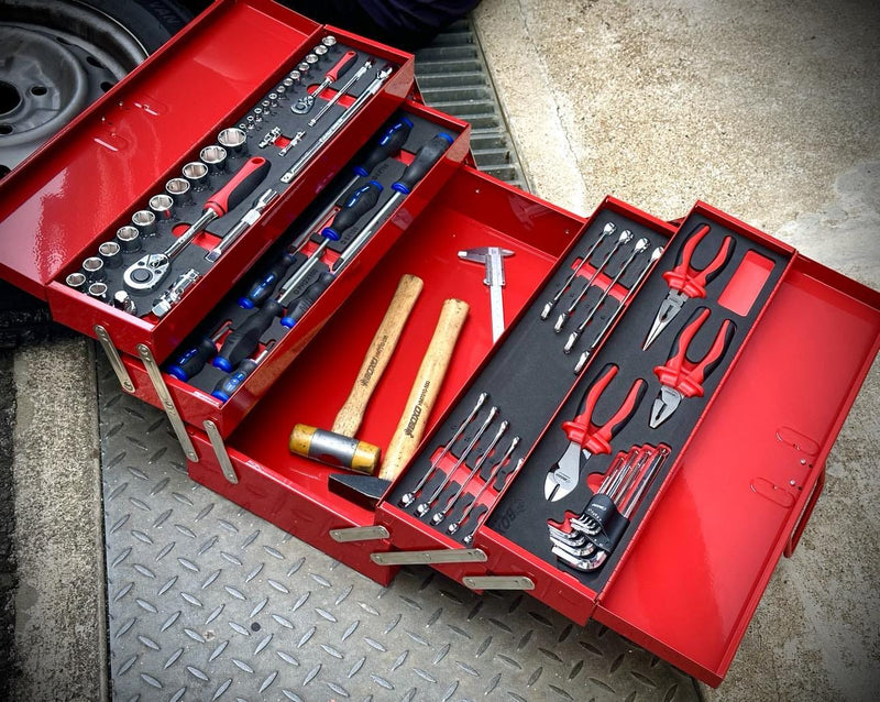 Load image into Gallery viewer, 5 Tray Carry Box with 61pcs Multi-Function Tool Set
