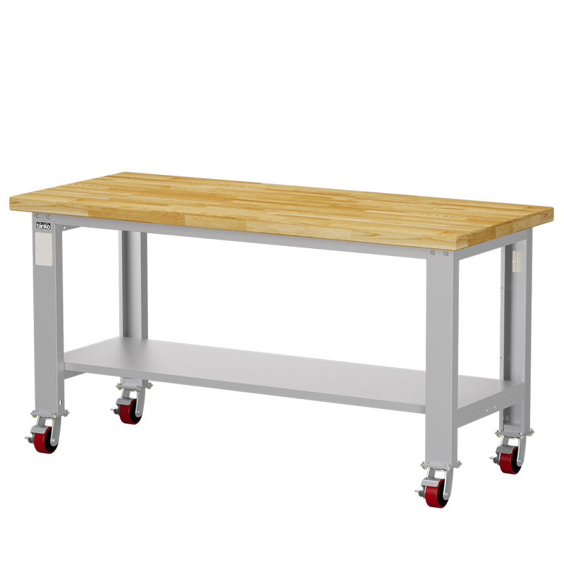 Load image into Gallery viewer, Wood Top Mobile Heavy Duty Workbench
