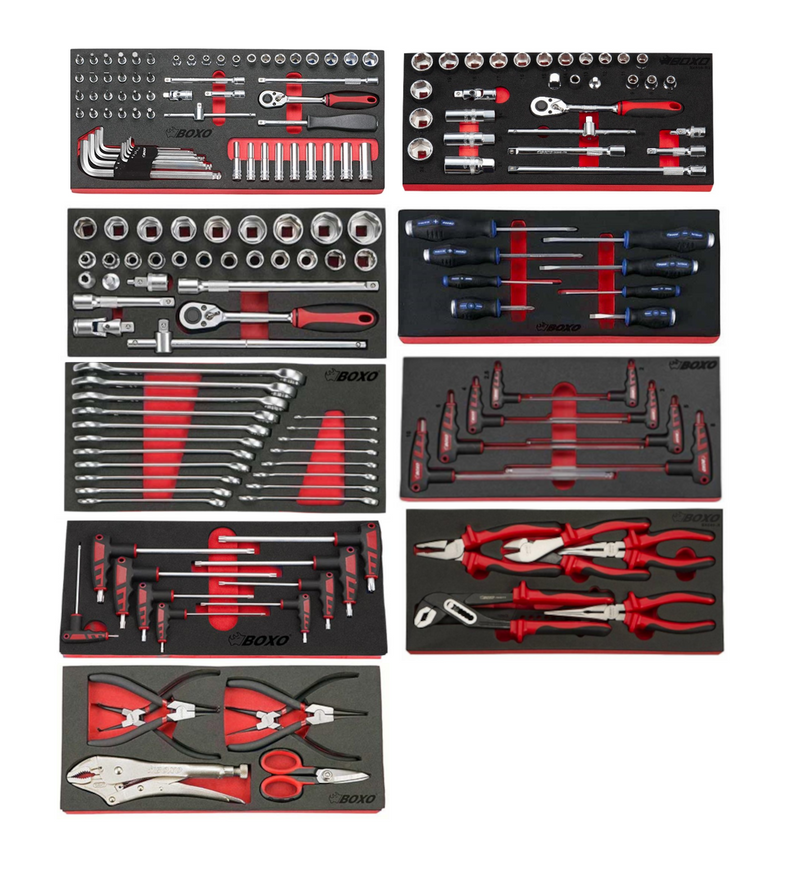 Load image into Gallery viewer, 7-Drawer Digit Lock Tool Cabinet with 232pcs Professional Tools
