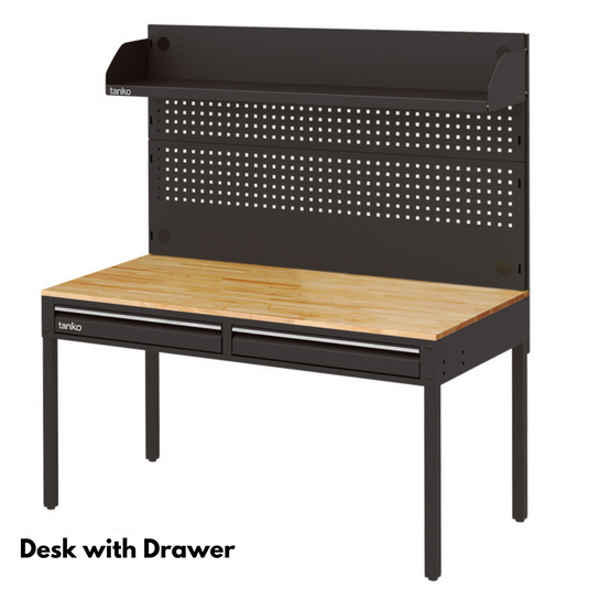 Versatile Desk with Panel and Shelf Set