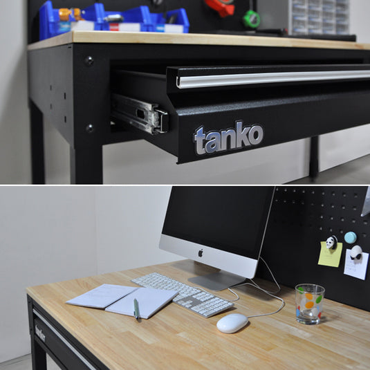 Versatile Desk with Panel and Shelf Set