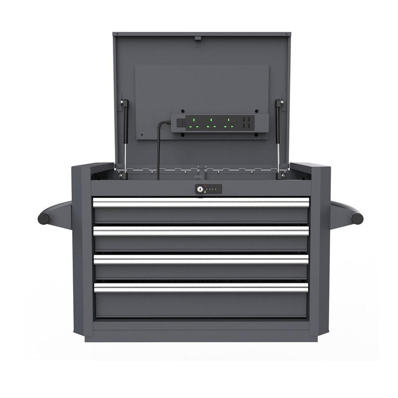 Load image into Gallery viewer, 4-Drawer Digit Lock Top Chest with Power Plug and 262pcs Moto Tools Set
