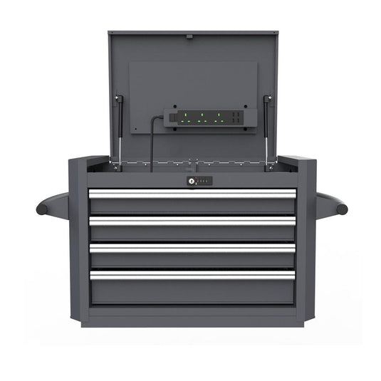 4-Drawer Digit Lock Top Chest with Power Plug and 262pcs Moto Tools Set