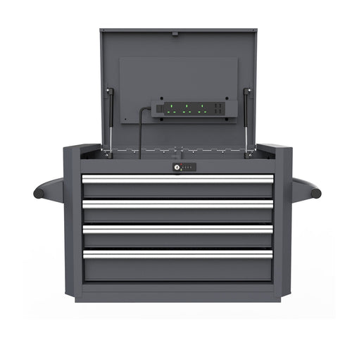 4-Drawer Digit Lock Top Chest with Power Plug