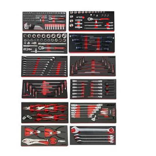 4-Drawer Digit Lock Top Chest with Power Plug with 204pcs Professional Tools