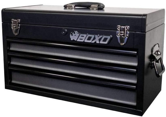 3 Drawer Carry Box w/ 103 pcs Moto Tool Set (MM) - Black