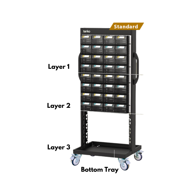 Load image into Gallery viewer, Movable Tilt Out Bins Cart (80-Bin)
