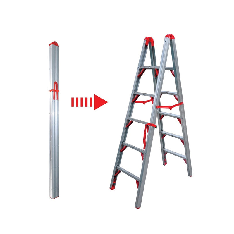 Load image into Gallery viewer, 6FT Double Sided Folding Step Ladder - SIMZ Werkz
