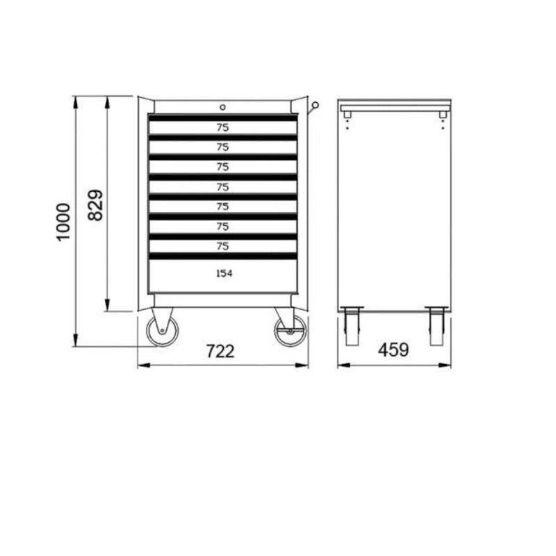 Load image into Gallery viewer, 8-Drawer Digit Lock Tool Cabinet with 155pcs Special Motorcycle Tools Set
