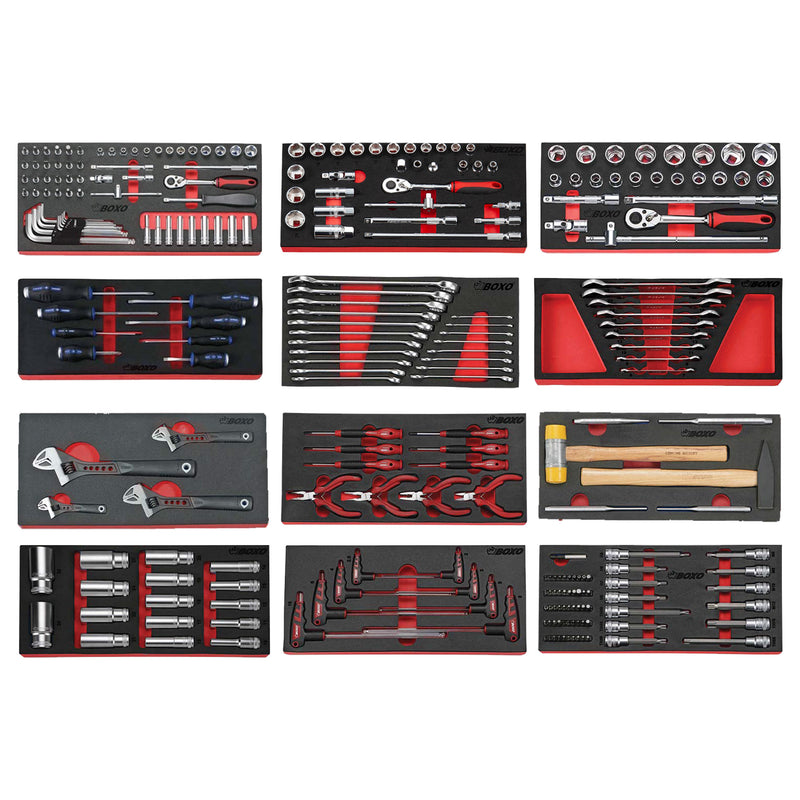 Load image into Gallery viewer, 8-Drawer Digit Lock Tool Cabinet with 376pcs Professional Tools
