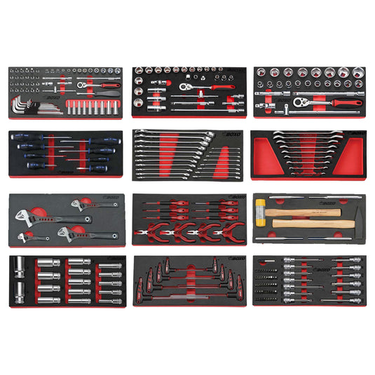 8-Drawer Digit Lock Tool Cabinet with 376pcs Professional Tools