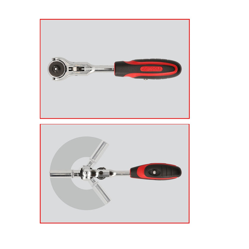 Load image into Gallery viewer, 1/4&quot; MODIFIX Mini T-handle Swivel Head Ratchet, 72 Teeth - SIMZ Werkz
