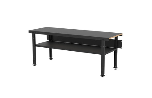 Workbench with Steel Metal Table Top