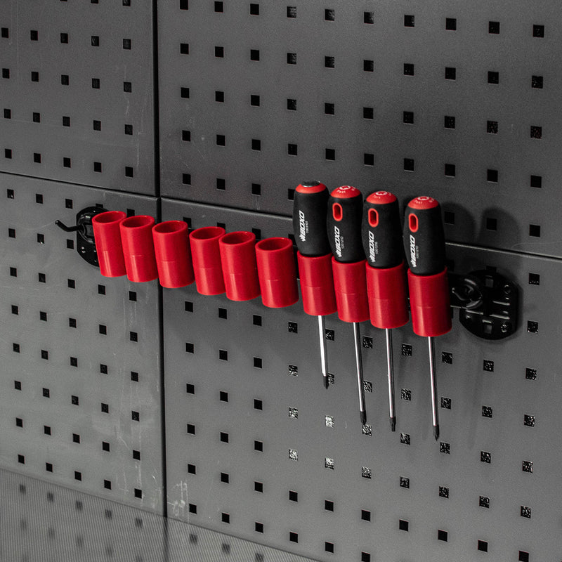 Load image into Gallery viewer, 10 Pce Tube Rack - Black Rail Red Tube
