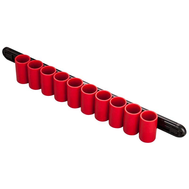Load image into Gallery viewer, 10 Pce Tube Rack - Black Rail Red Tube
