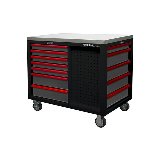 45" 12-Drawer Pro Series Workstation with Stainless Steel Worktop