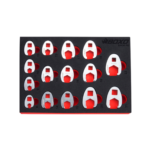 Load image into Gallery viewer, 15 Pcs - Metric 3/8" Drive Crow Foot Wrench set
