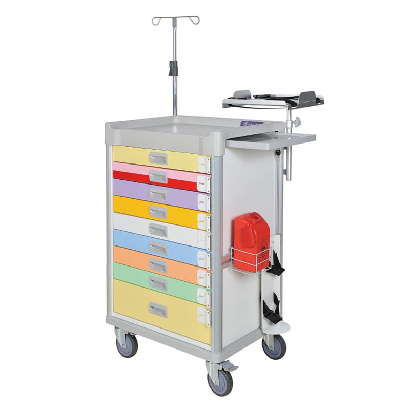 Load image into Gallery viewer, MX Pediatric Emergency Cart 37&quot; (Color Coded) - SIMZ Werkz
