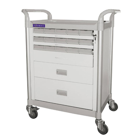 Function-Cart Double-Face Medication Trolley 34" (White) - SIMZ Werkz