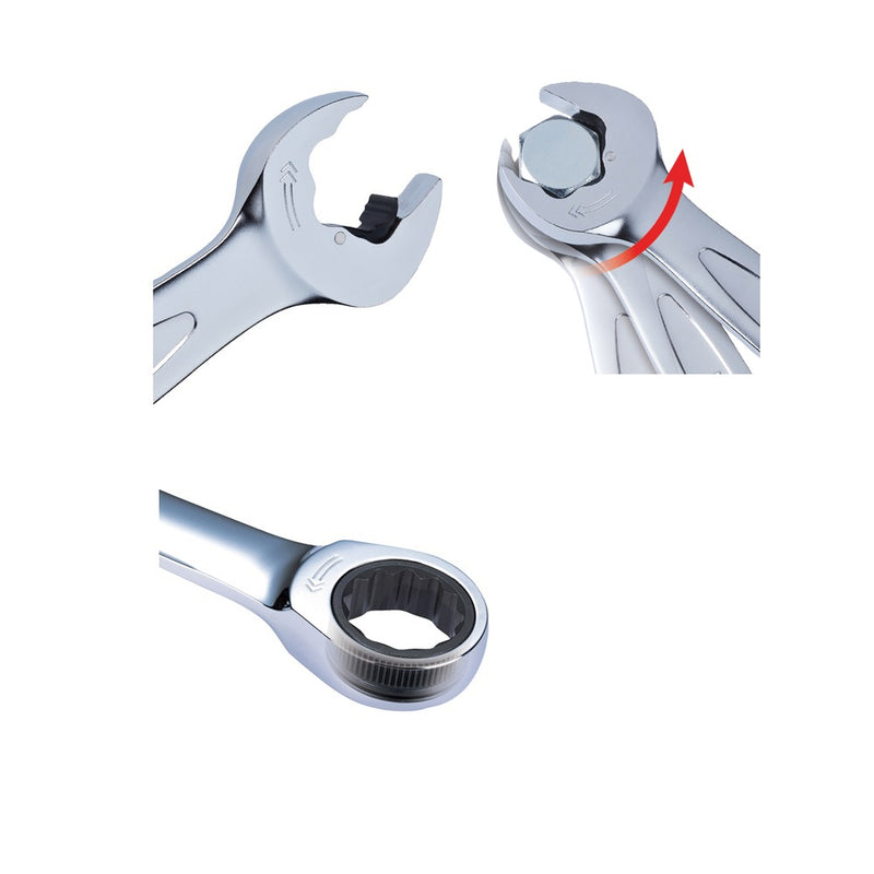 Load image into Gallery viewer, DUO GEARplus Combination Spanner Set With Ratchet Mechanism in Ring and Open Jaw 27mm - SIMZ Werkz
