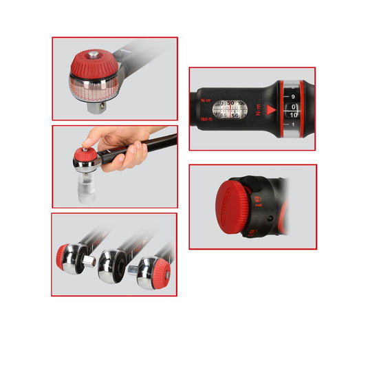 ERGOTORQUE Precision Torque Wrench with Rotary Mushroom Ratchet Head - SIMZ Werkz